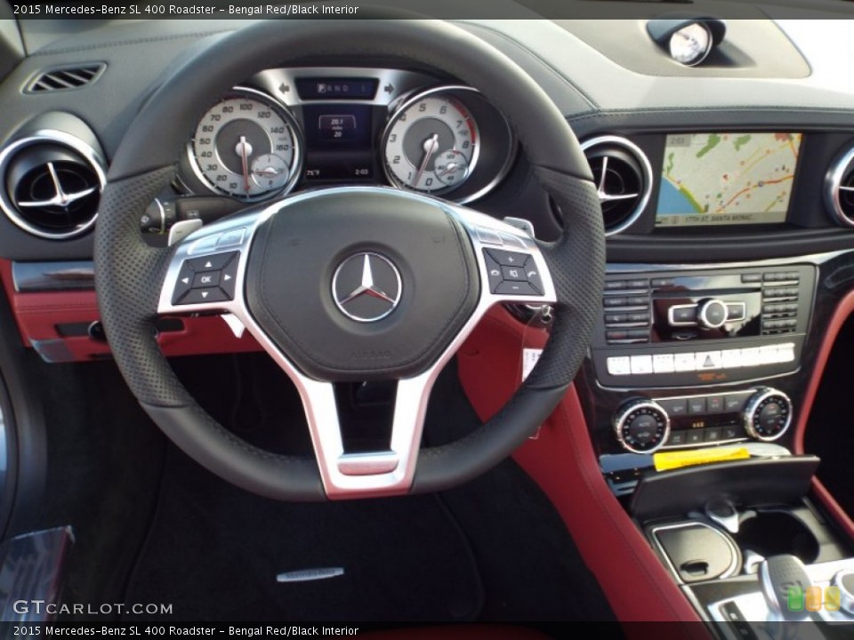 Bengal Red/Black Interior Steering Wheel for the 2015 Mercedes-Benz SL 400 Roadster #98702338