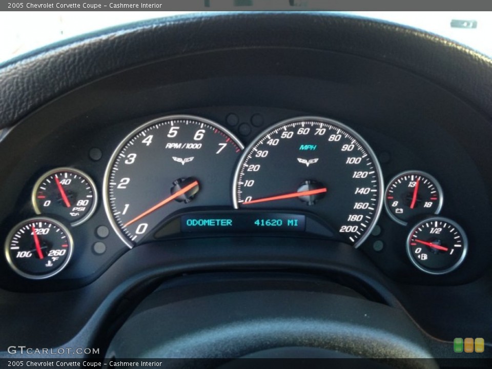 Cashmere Interior Gauges for the 2005 Chevrolet Corvette Coupe #98706436
