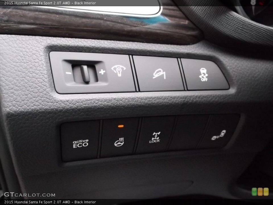 Black Interior Controls for the 2015 Hyundai Santa Fe Sport 2.0T AWD #98707426
