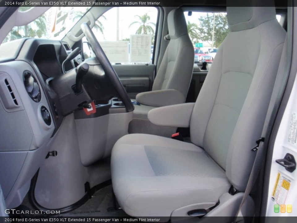 Medium Flint Interior Front Seat for the 2014 Ford E-Series Van E350 XLT Extended 15 Passenger Van #98708659