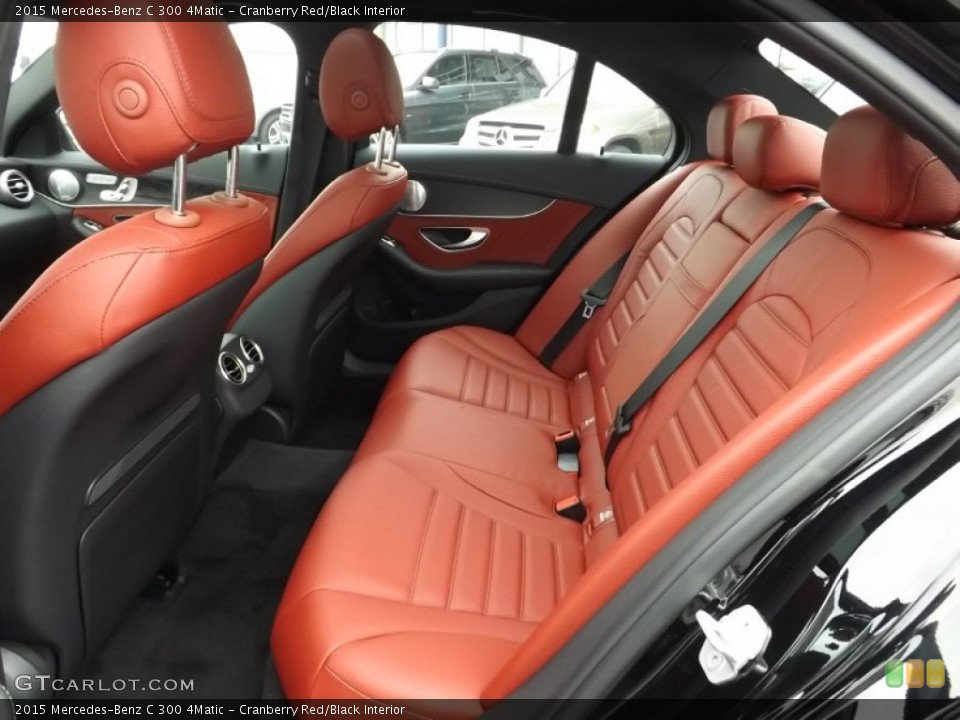 Cranberry Red/Black 2015 Mercedes-Benz C Interiors