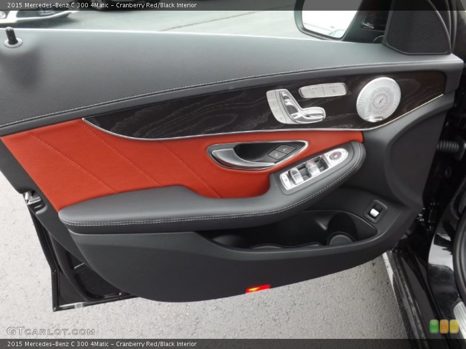 Cranberry Red/Black Interior Door Panel for the 2015 Mercedes-Benz C 300 4Matic #98729231