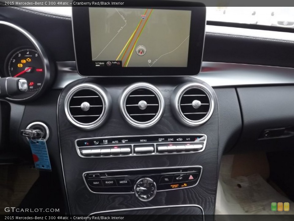 Cranberry Red/Black Interior Controls for the 2015 Mercedes-Benz C 300 4Matic #98729302