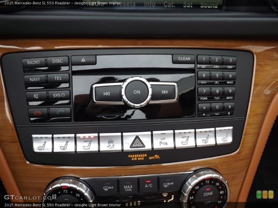 designo Light Brown Interior Controls for the 2015 Mercedes-Benz SL 550 Roadster #98730317