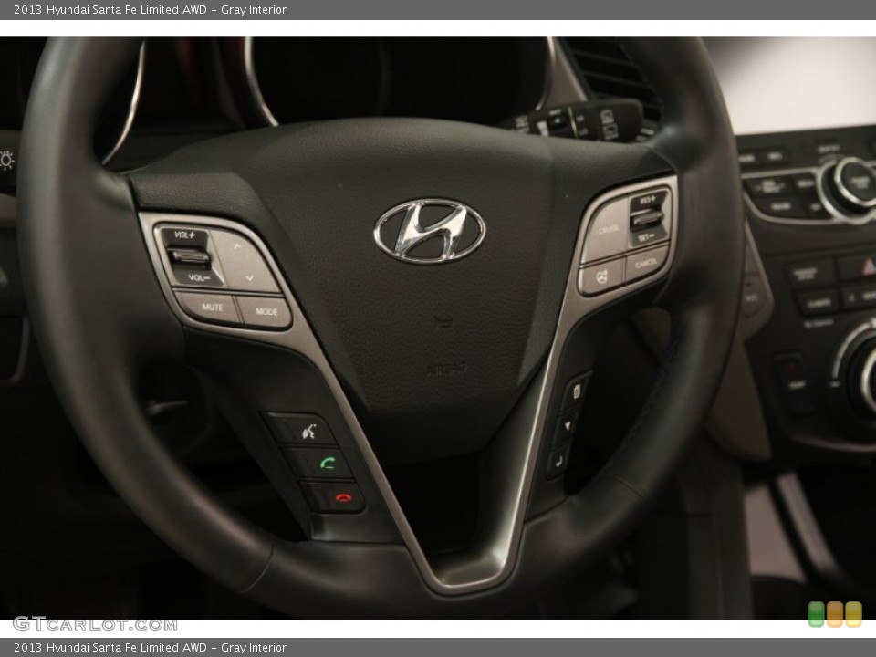 Gray Interior Steering Wheel for the 2013 Hyundai Santa Fe Limited AWD #98736314