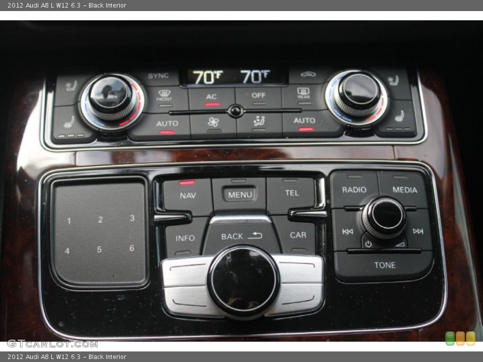 Black Interior Controls for the 2012 Audi A8 L W12 6.3 #98737640