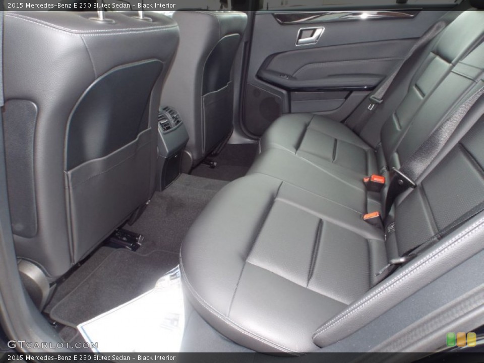 Black Interior Rear Seat for the 2015 Mercedes-Benz E 250 Blutec Sedan #98747264