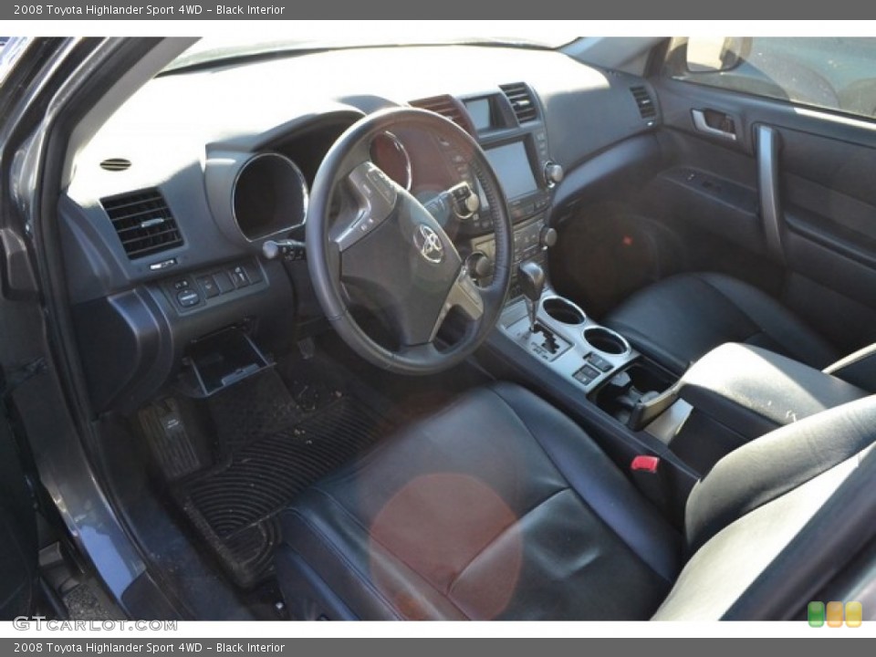 Black 2008 Toyota Highlander Interiors