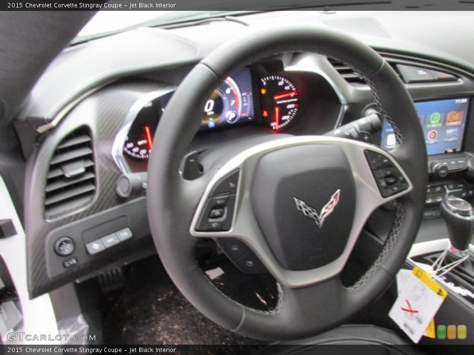 Jet Black Interior Steering Wheel for the 2015 Chevrolet Corvette Stingray Coupe #98751569