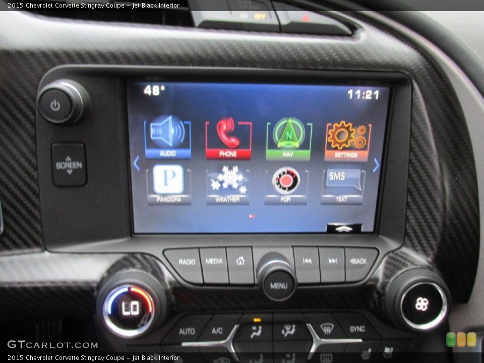 Jet Black Interior Controls for the 2015 Chevrolet Corvette Stingray Coupe #98751646