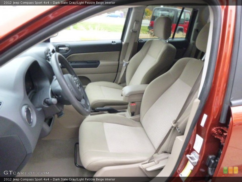 Dark Slate Gray/Light Pebble Beige Interior Photo for the 2012 Jeep Compass Sport 4x4 #98755112