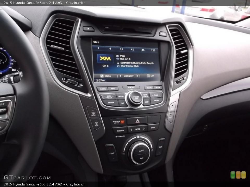Gray Interior Controls for the 2015 Hyundai Santa Fe Sport 2.4 AWD #98758214