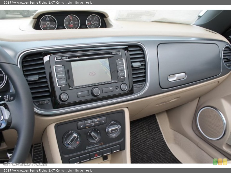 Beige Interior Controls for the 2015 Volkswagen Beetle R Line 2.0T Convertible #98759609
