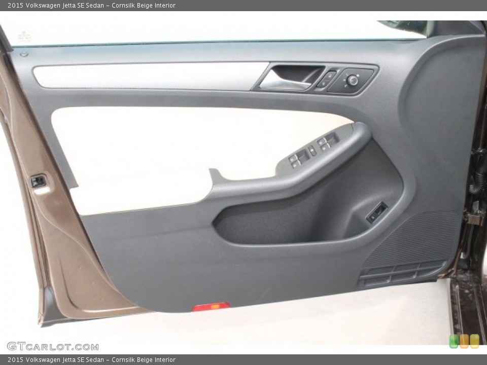 Cornsilk Beige Interior Door Panel for the 2015 Volkswagen Jetta SE Sedan #98760524