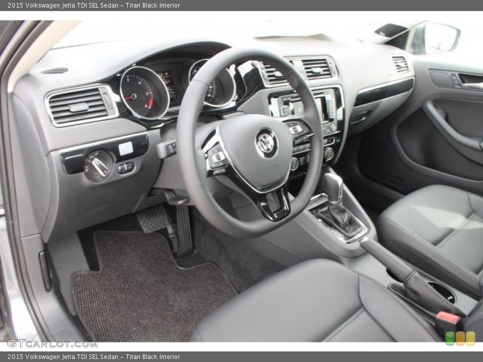 Titan Black Interior Prime Interior for the 2015 Volkswagen Jetta TDI SEL Sedan #98761590