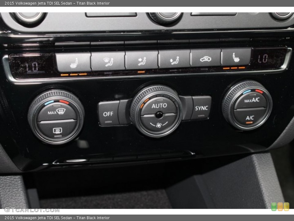 Titan Black Interior Controls for the 2015 Volkswagen Jetta TDI SEL Sedan #98761694