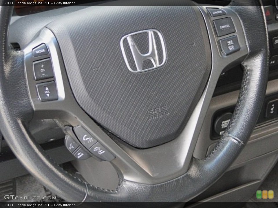 Gray Interior Steering Wheel for the 2011 Honda Ridgeline RTL #98761712