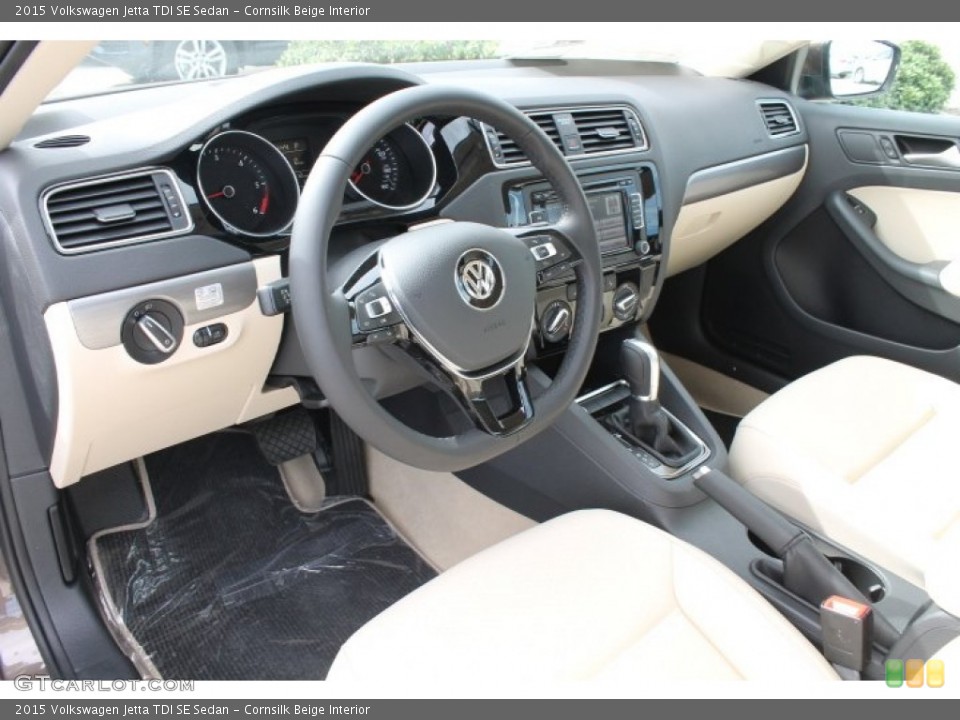 Cornsilk Beige 2015 Volkswagen Jetta Interiors