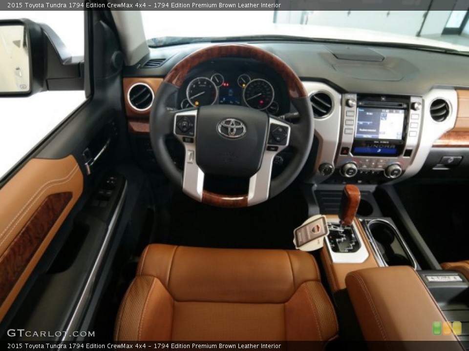 1794 Edition Premium Brown Leather Interior Dashboard for the 2015 Toyota Tundra 1794 Edition CrewMax 4x4 #98771071