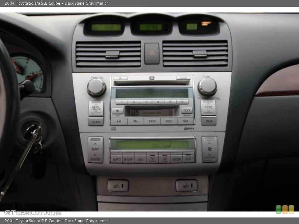 Dark Stone Gray Interior Controls for the 2004 Toyota Solara SLE Coupe #98772004