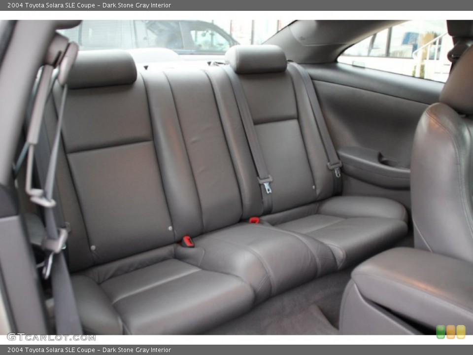 Dark Stone Gray Interior Rear Seat for the 2004 Toyota Solara SLE Coupe #98772175