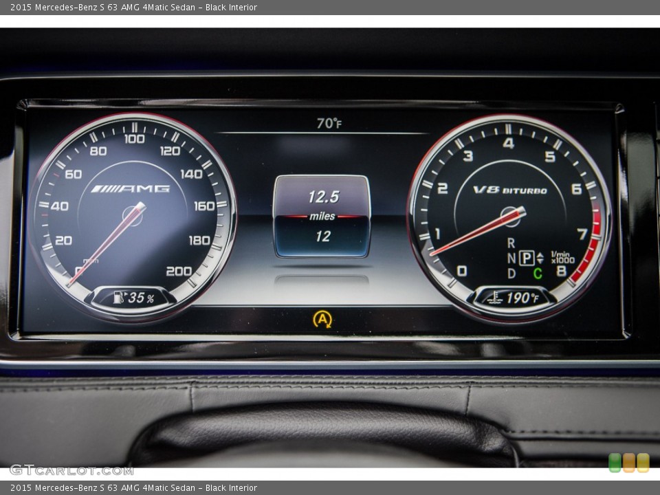 Black Interior Gauges for the 2015 Mercedes-Benz S 63 AMG 4Matic Sedan #98774743