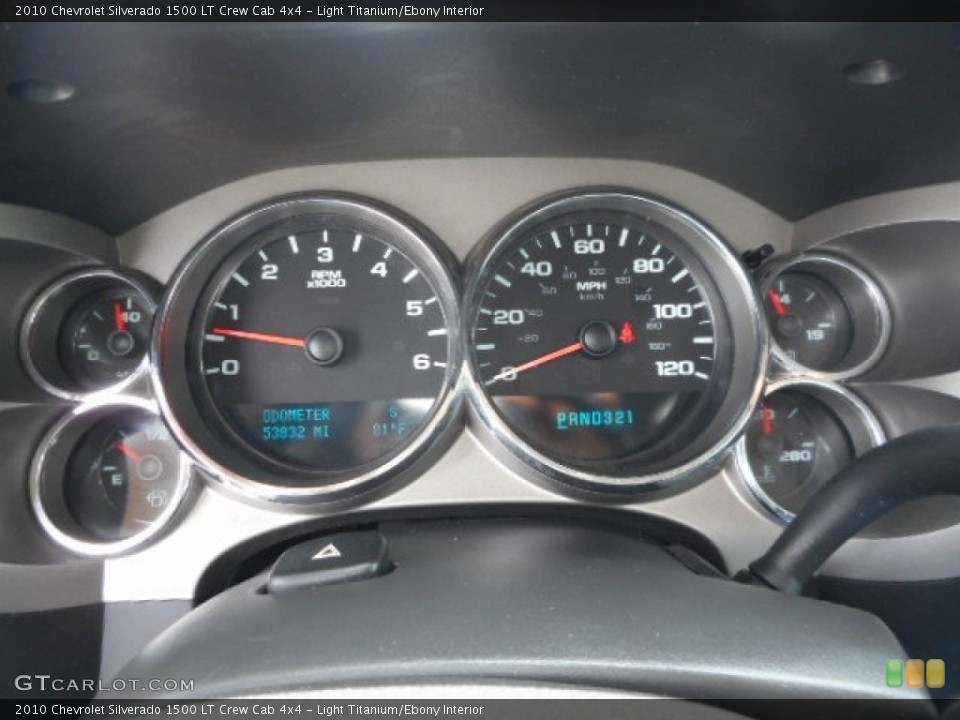 Light Titanium/Ebony Interior Gauges for the 2010 Chevrolet Silverado 1500 LT Crew Cab 4x4 #98776024