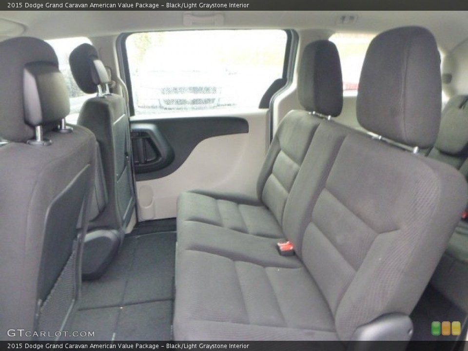 Black/Light Graystone Interior Rear Seat for the 2015 Dodge Grand Caravan American Value Package #98784085