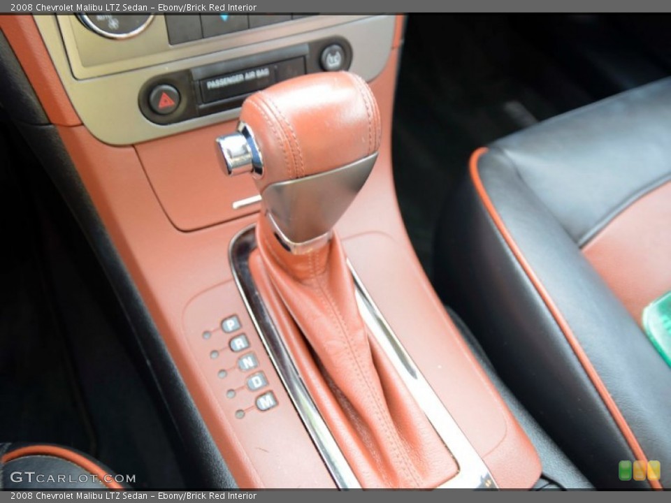 Ebony/Brick Red Interior Transmission for the 2008 Chevrolet Malibu LTZ Sedan #98785843