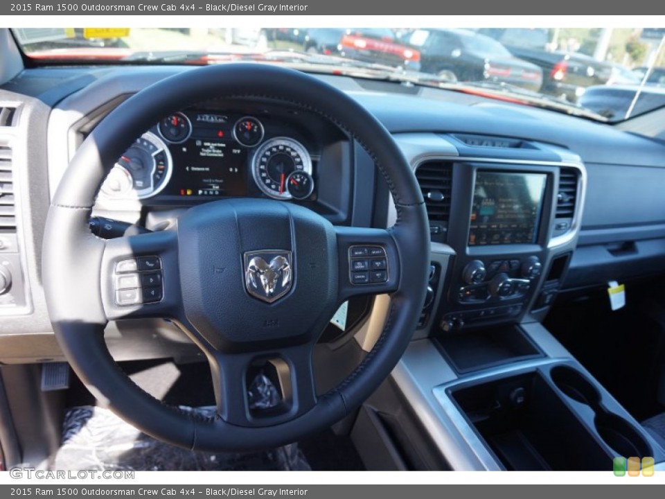 Black/Diesel Gray Interior Dashboard for the 2015 Ram 1500 Outdoorsman Crew Cab 4x4 #98792491