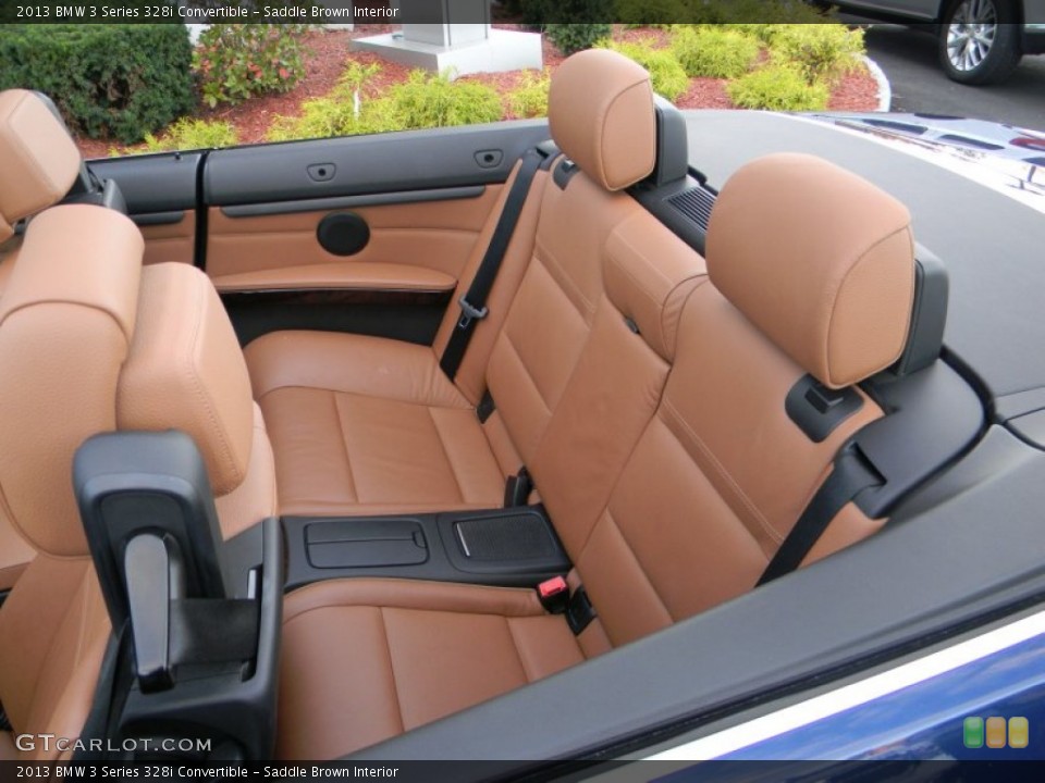 Saddle Brown Interior Rear Seat for the 2013 BMW 3 Series 328i Convertible #98803558