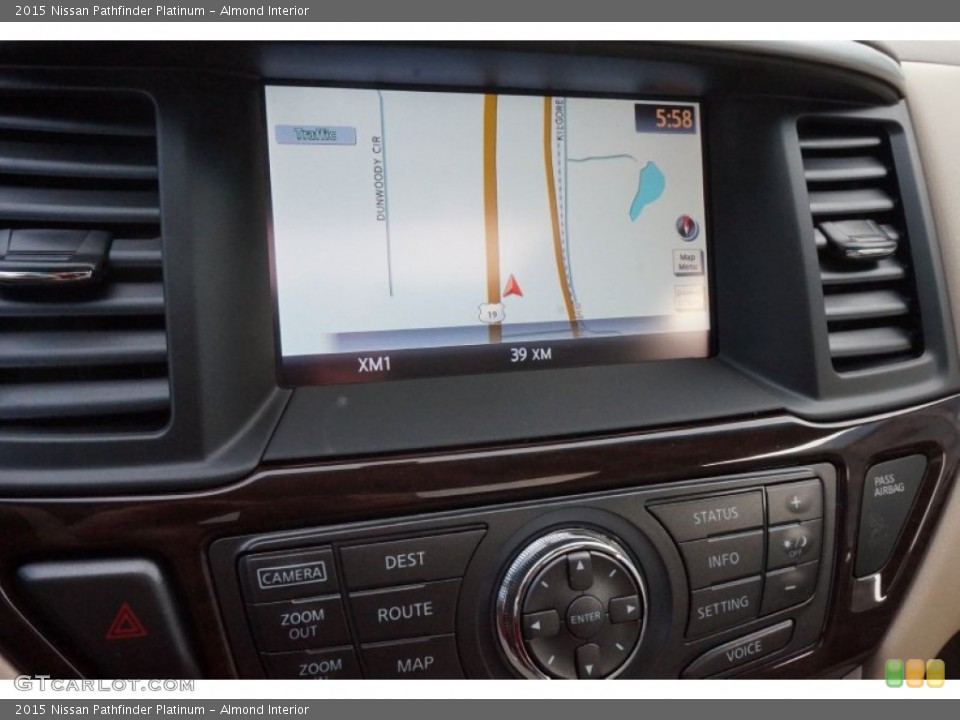 Almond Interior Navigation for the 2015 Nissan Pathfinder Platinum #98820769