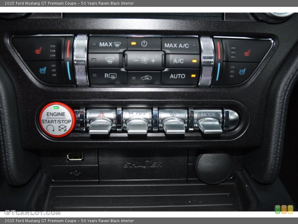 50 Years Raven Black Interior Controls for the 2015 Ford Mustang GT Premium Coupe #98822269
