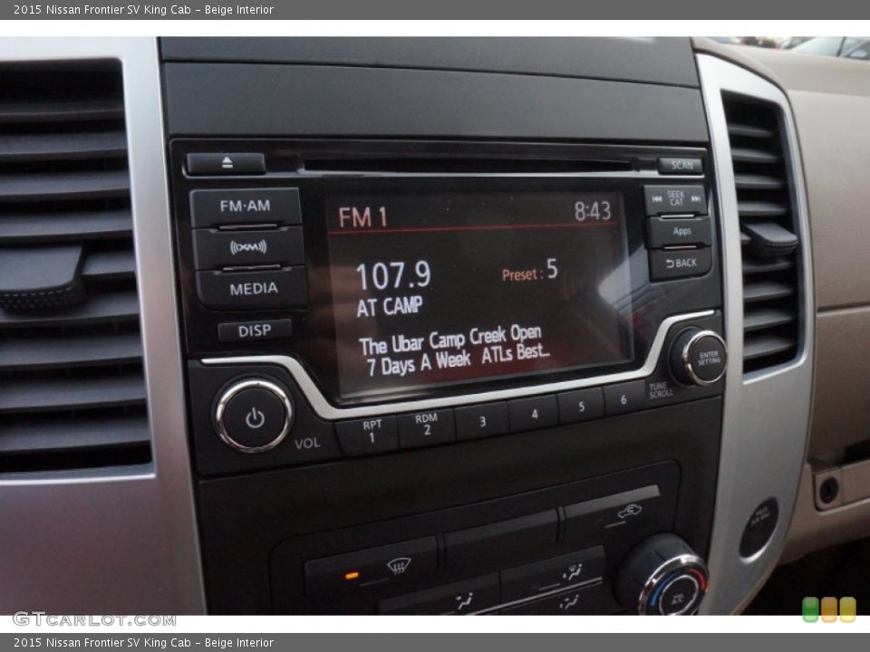 Beige Interior Controls for the 2015 Nissan Frontier SV King Cab #98822743