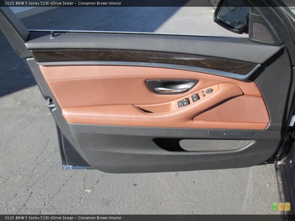 Cinnamon Brown Interior Door Panel for the 2015 BMW 5 Series 528i xDrive Sedan #98823805