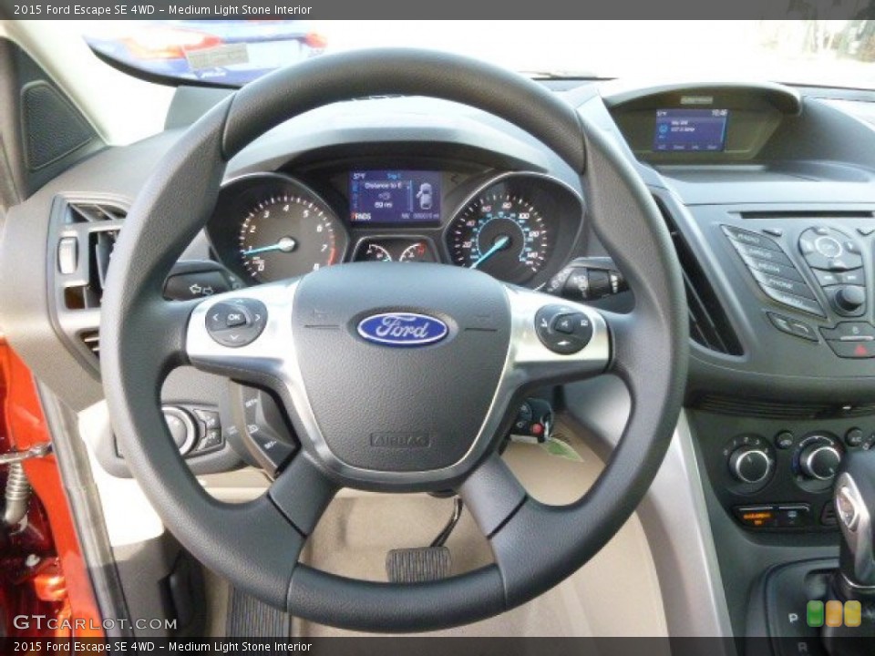 Medium Light Stone Interior Steering Wheel for the 2015 Ford Escape SE 4WD #98827807
