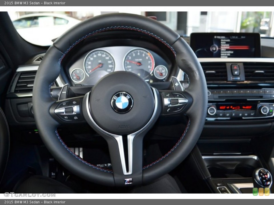 Black Interior Steering Wheel for the 2015 BMW M3 Sedan #98837377