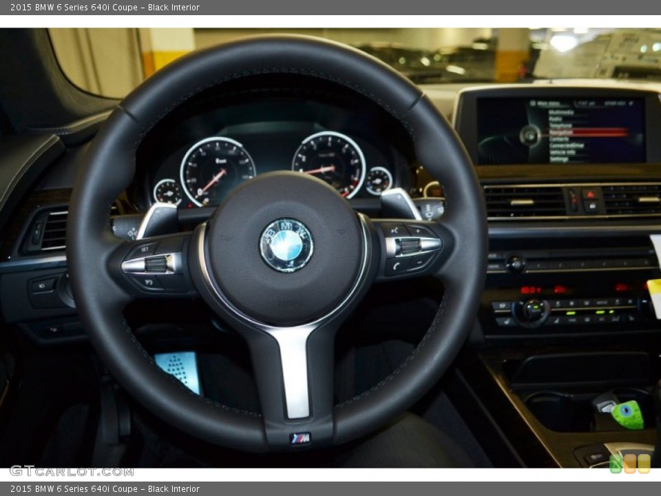 Black Interior Steering Wheel for the 2015 BMW 6 Series 640i Coupe #98838868