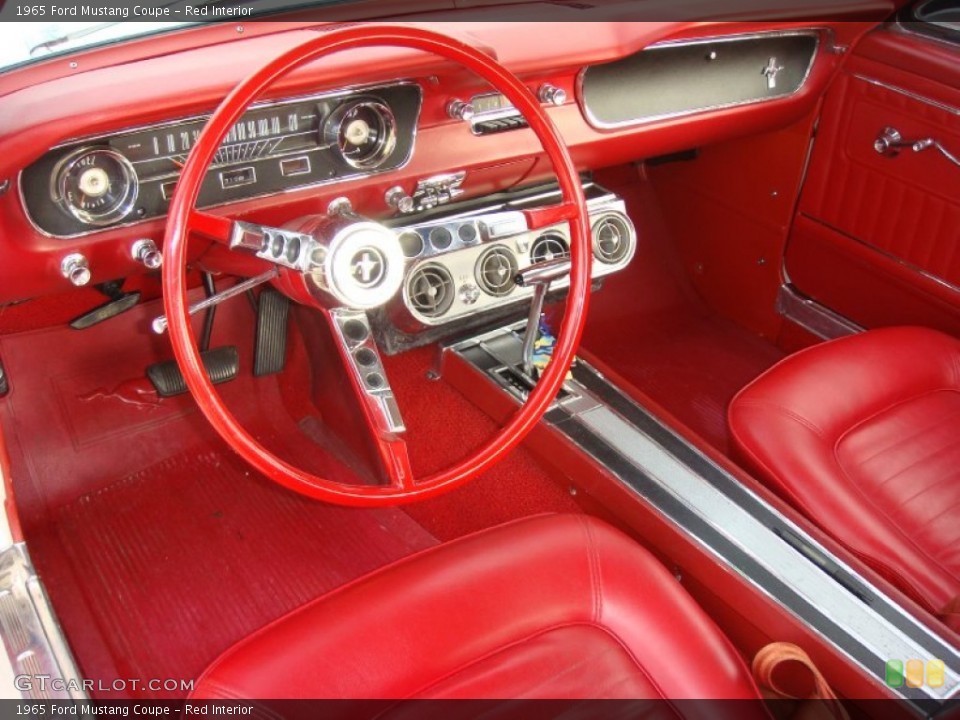 Red Interior Photo for the 1965 Ford Mustang Coupe #98852326