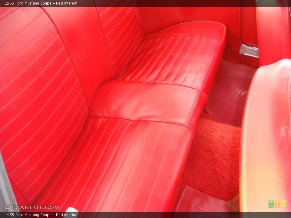 Red Interior Rear Seat for the 1965 Ford Mustang Coupe #98852518