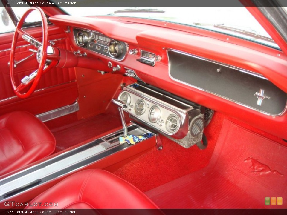 Red Interior Dashboard for the 1965 Ford Mustang Coupe #98852551