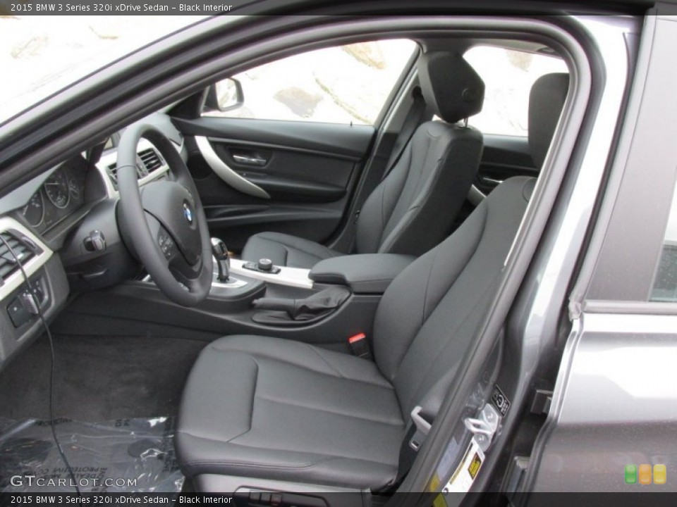 Black Interior Front Seat for the 2015 BMW 3 Series 320i xDrive Sedan #98861375