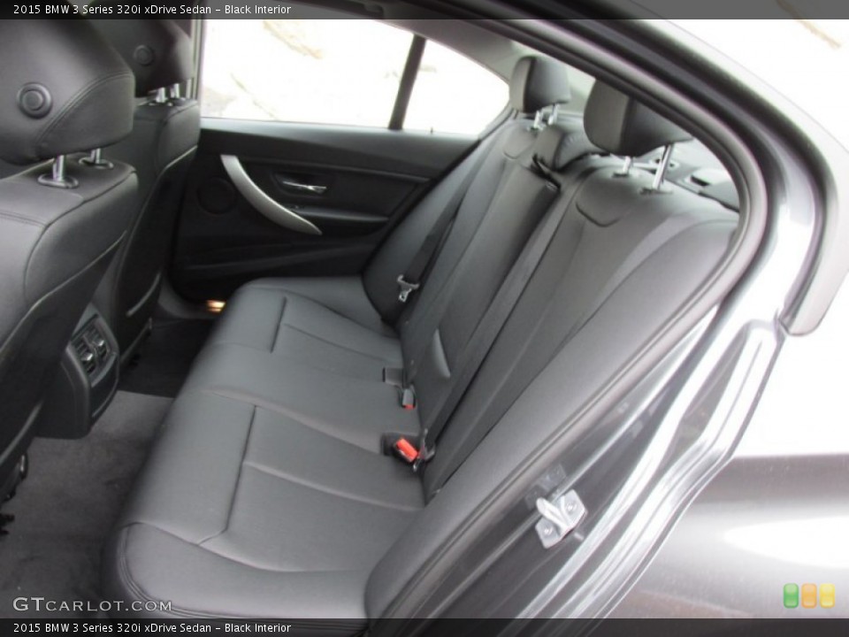 Black Interior Rear Seat for the 2015 BMW 3 Series 320i xDrive Sedan #98861399