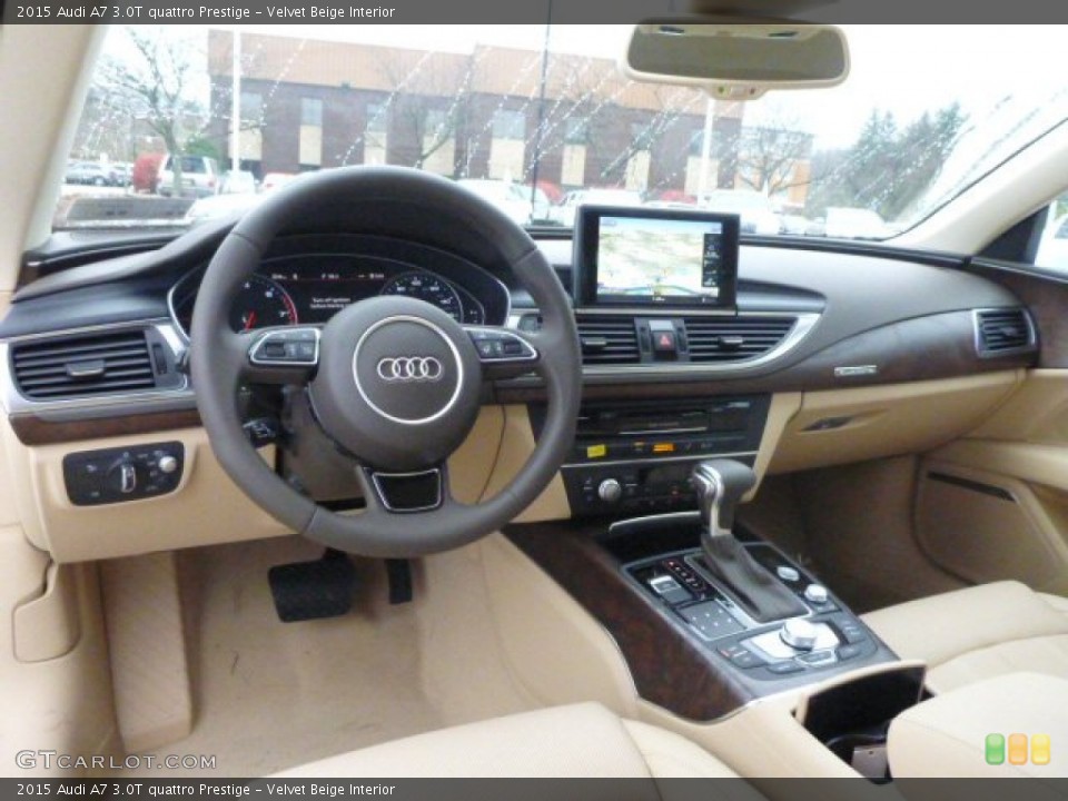 Velvet Beige Interior Dashboard for the 2015 Audi A7 3.0T quattro Prestige #98863208