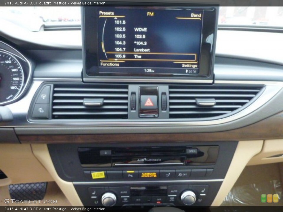 Velvet Beige Interior Controls for the 2015 Audi A7 3.0T quattro Prestige #98863298