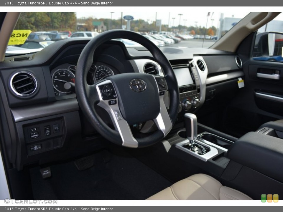 Sand Beige Interior Prime Interior for the 2015 Toyota Tundra SR5 Double Cab 4x4 #98864705