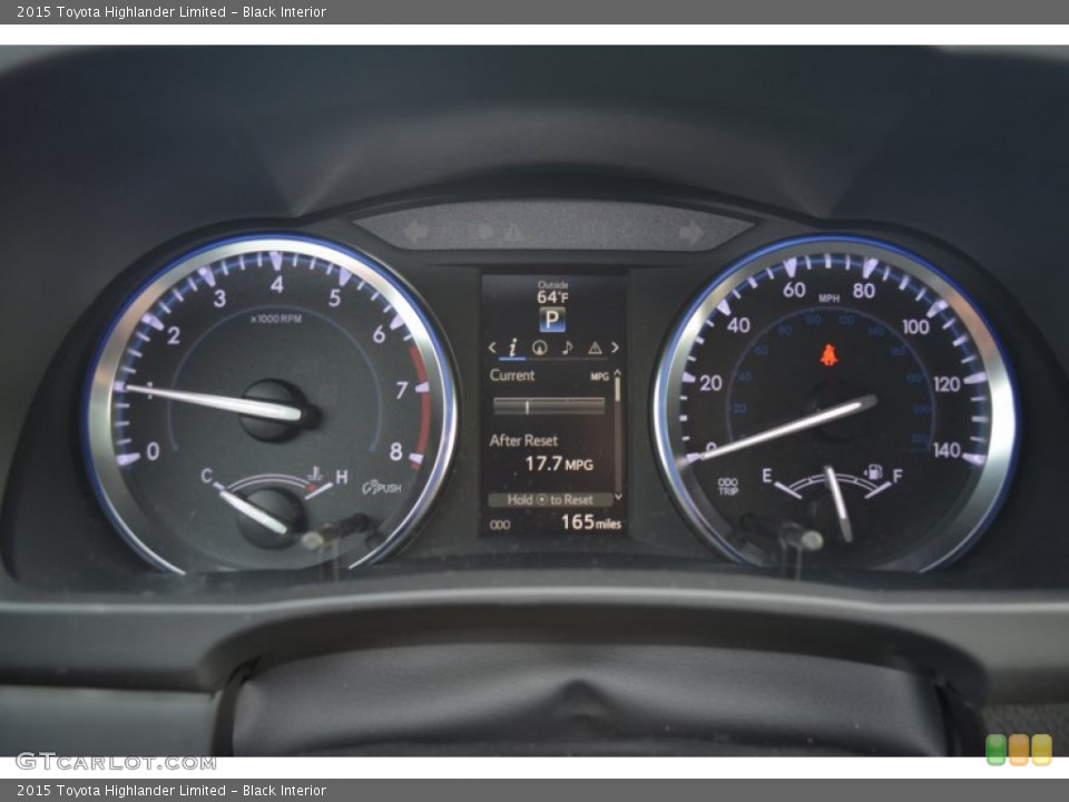 Black Interior Gauges for the 2015 Toyota Highlander Limited #98866598