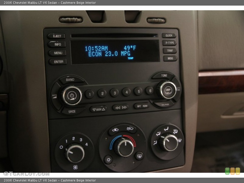 Cashmere Beige Interior Controls for the 2006 Chevrolet Malibu LT V6 Sedan #98869079