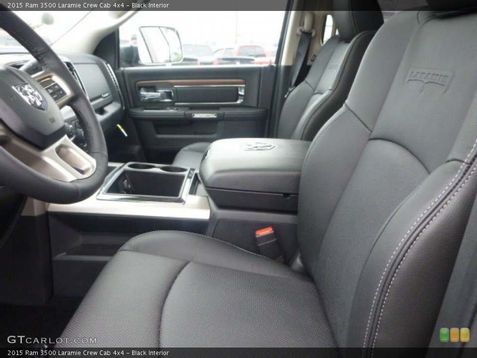 Black Interior Front Seat for the 2015 Ram 3500 Laramie Crew Cab 4x4 #98879951