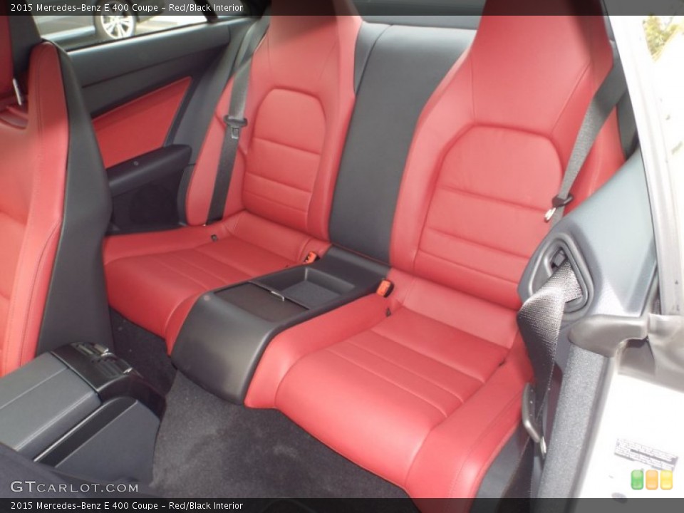 Red/Black Interior Rear Seat for the 2015 Mercedes-Benz E 400 Coupe #98881550